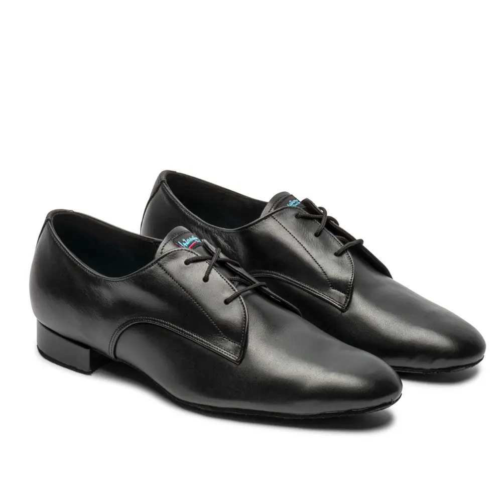 Vegan Gibson - Black Calf, Animal Free Mens Ballroom Dance Shoes (Pictured on the 1" Gibson Heel)