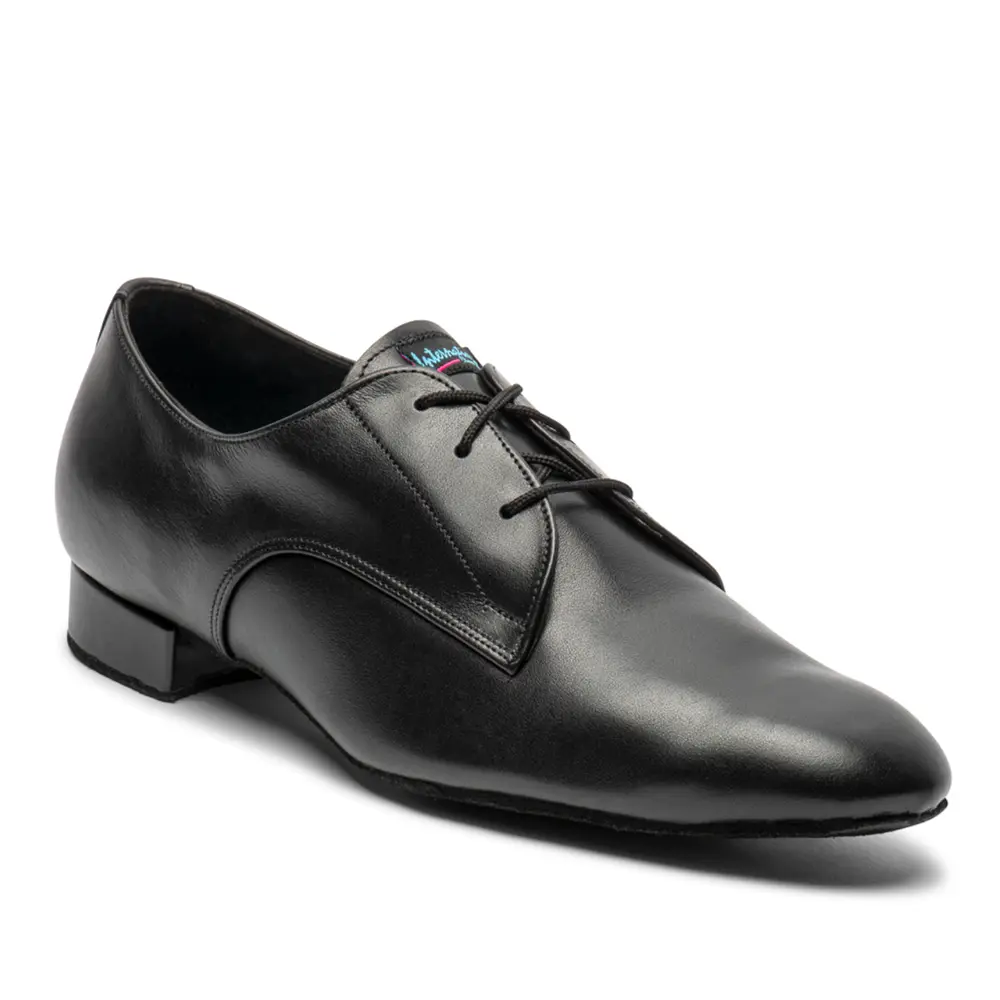 Vegan Gibson - Black Calf, Animal Free Mens Ballroom Dance Shoes (Pictured on the 1" Gibson Heel)