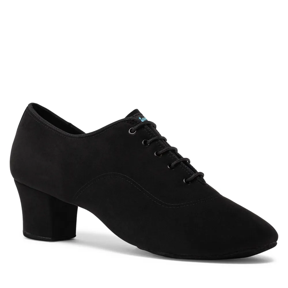 Vegan Rumba - Black Nubuck, Animal Free Mens Latin Dance Shoes (Pictured on the 2" Spanish Heel)