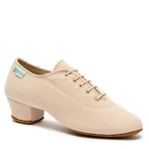 Vegan Heather Split - Beige Lycra, Animal Free Split Sole Ladies Teaching and Practice Dance Shoes (Pictured on the 1.5" Heather Heel)